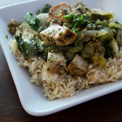 Thai Lime Basil Chicken Stir Fry #SundaySupper