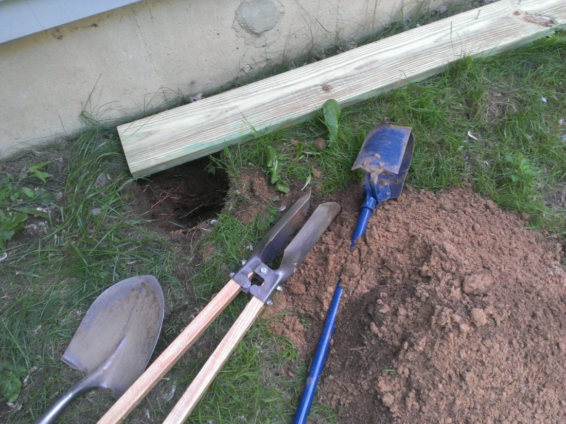 Digging post holes - my primary job