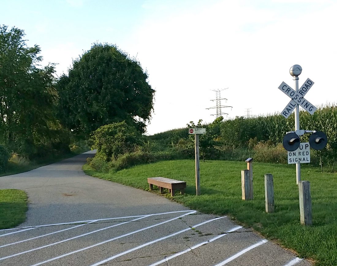 A photo I'm glad I thought to take - the Musketawa Trail, just before heading out for an evening bike ride.