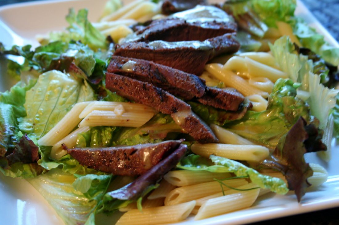 Steak Pasta Salad that I made a few years ago . . . with Dreamfields Pasta!