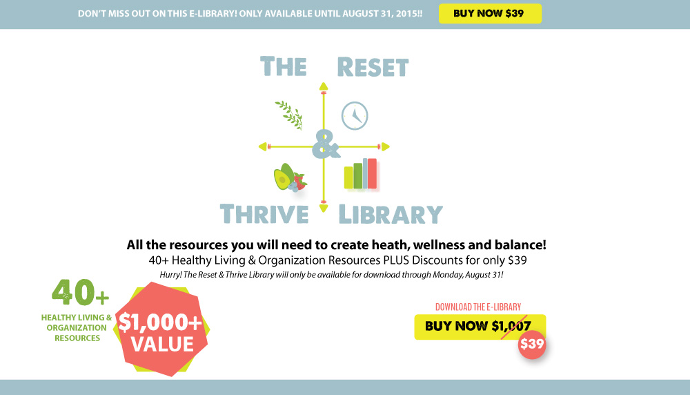 The Reset & Thrive Library Horizontal Banner