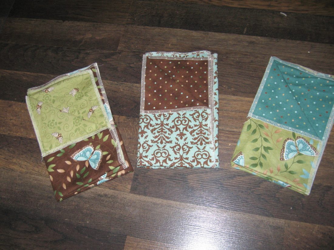 If you have a serger, you can also whip up fast napkins/placemats using fat quarters!