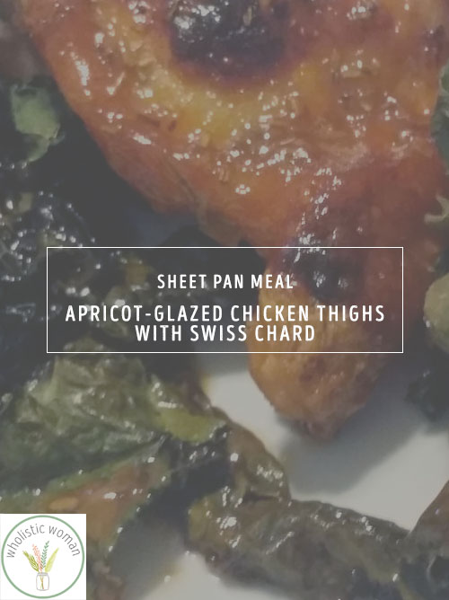 Apricot-Glazed Chicken Thighs with Swiss Chard