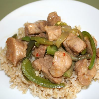 Pork & Peppers Stir Fry #SundaySupper