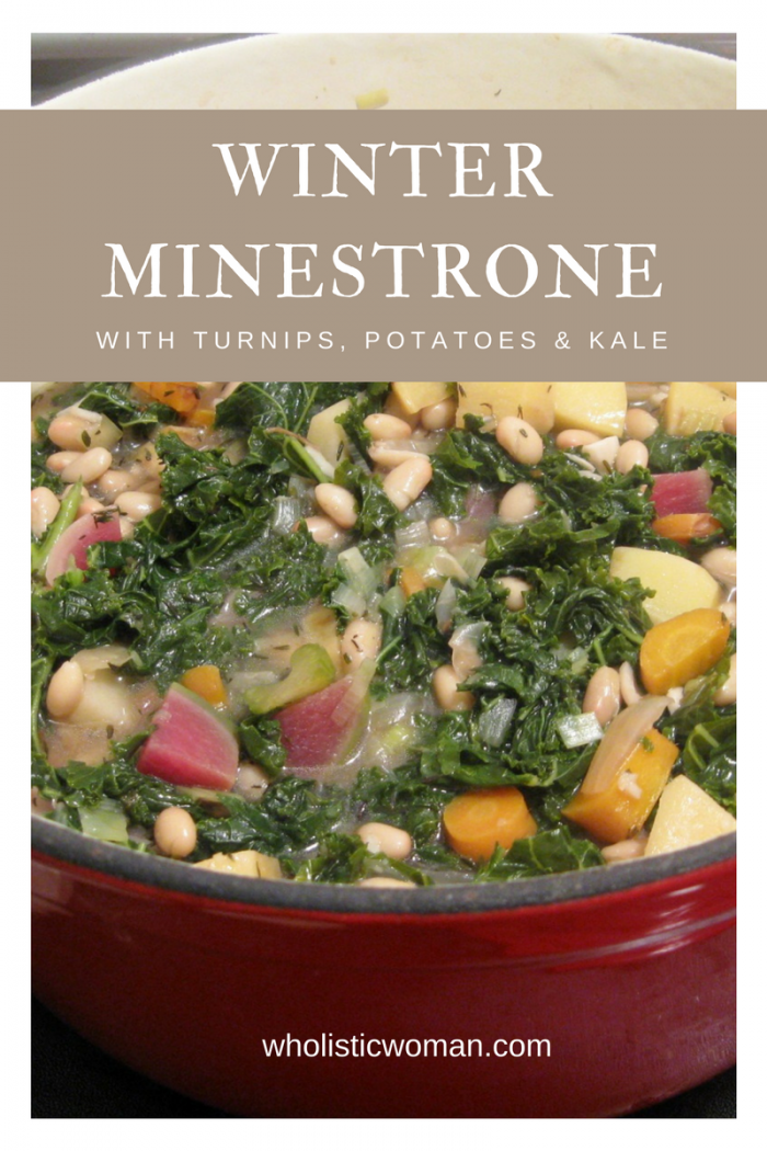 Winter Minestrone with Turnips, Potatoes, and Kale #SundaySupper ...